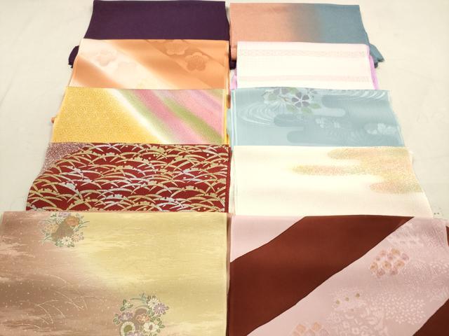 平和屋着物★和装小物　帯揚げ10枚セット　正絹　逸品　DAAZ1683xg