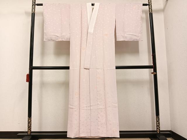 平和屋着物●長襦袢　袷　絞り　舞花文　正絹　逸品　未使用　AABE1280ph