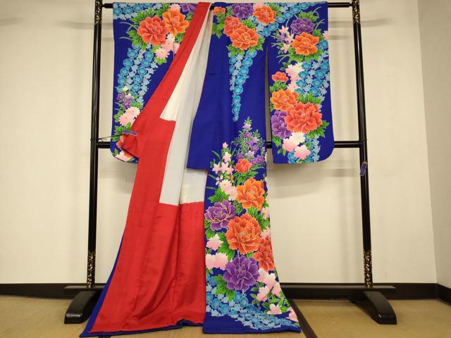 平和屋の平和屋本店●お引きずり・お引き摺り・引き振袖　和装　結婚式　舞妓　芸妓　芸者　衣装　駒刺繍　草花文　AABK8357fw｜アングル2