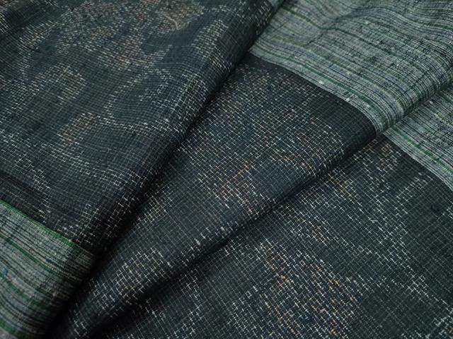 平和屋着物●上質な紬 胴抜き仕立て 更紗花唐草文 正絹 逸品 CABA6157yc