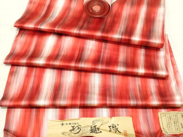 平和屋着物▼羽織・コート　雨コート　反物　羽尺　縞　防水　逸品　未使用　DABE3426we