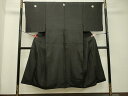 平和屋着物●男性 黒紋付 正絹 逸品 DAAT1167tw