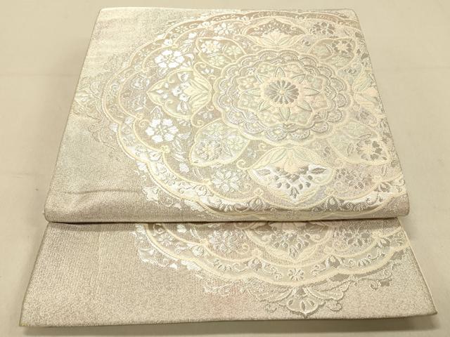 平和屋着物◎六通柄袋帯　唐織　正倉院更紗花文　金銀糸　正絹　逸品　DAAY4520jm