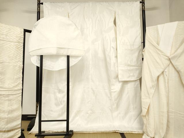 平和屋本店●掛下・長襦袢・袋帯・綿帽子セット　打掛　和装　婚礼　花嫁　結婚式　神社挙式　立涌飛鶴地紋　AABK8417fw