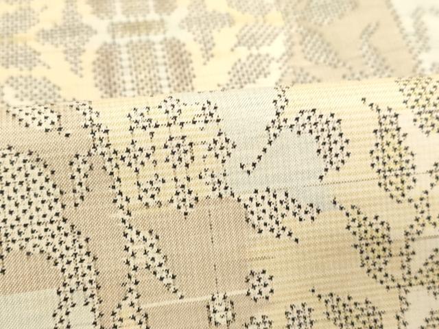 平和屋着物■本場大島紬　7マルキ　草花文　正絹　逸品　DAAZ8491cd