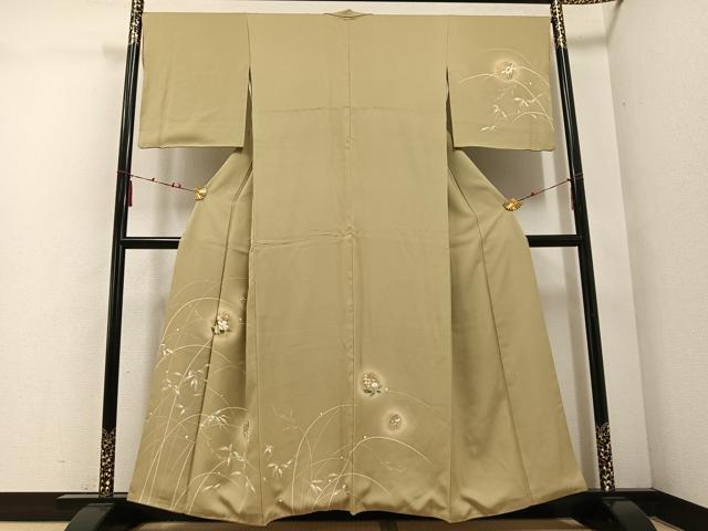 Rakuten - 平和屋着物●訪問着　友禅　草花文　暈し染め　金彩　ほていや扱い　正絹　逸品　AABE3954ph