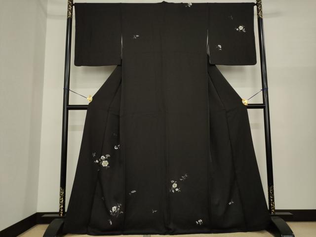 Rakuten - 平和屋着物●訪問着　総刺繍　舞花文　金銀糸　正絹　逸品　AABI9710ck