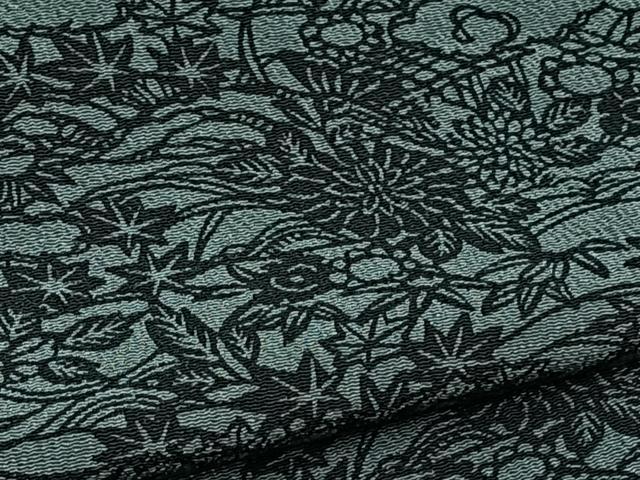 Rakuten - 平和屋着物■上質な小紋 型絵染 草花文 鬼しぼ縮緬 正絹 逸品 BAAX3837yc