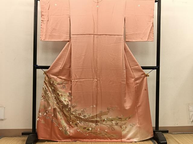 Rakuten - 平和屋着物■豪華色留袖 作家物 駒刺繍 菊花文 暈し染め 金彩 正絹 逸品 BAAX5028mz