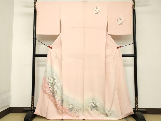 平和屋着物■訪問着　草花文　暈し染め　金銀彩　正絹　逸品　DAAZ8508cd(4.0)