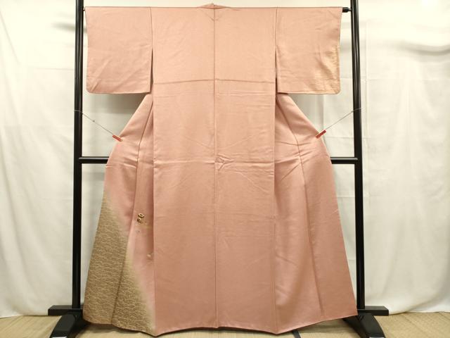 Rakuten - 平和屋着物■訪問着 駒刺繍 貝桶文 金彩 正絹 逸品 DABF0722ya