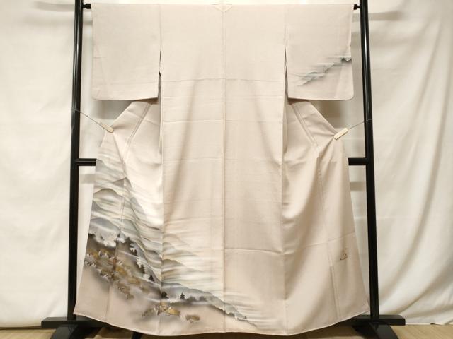 Uramono - 平和屋着物■訪問着　作家物　遠山風景文　暈し染め　金彩　正絹　逸品　CABF9783ev