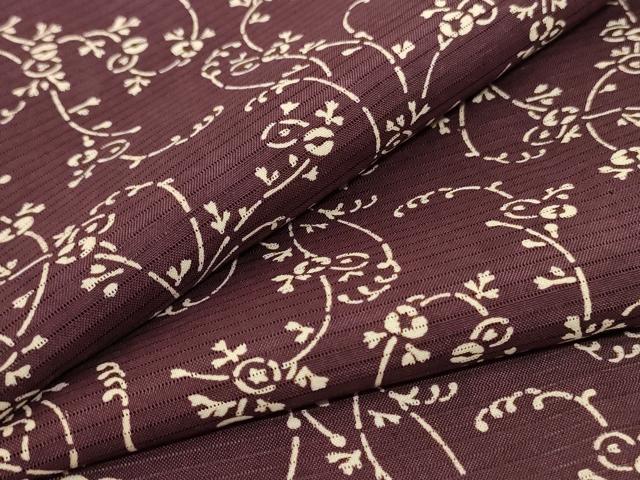 Full-Length Under-Kimono - 平和屋着物＊夏物　小紋　絽　草花文　正絹　逸品　AABD8926jd