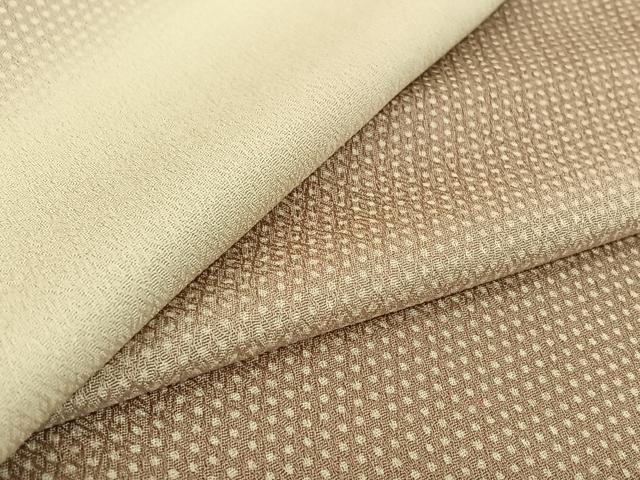 平和屋着物▽上質な小紋 単衣 横段文 暈し染め 正絹 逸品 AABF7115jh