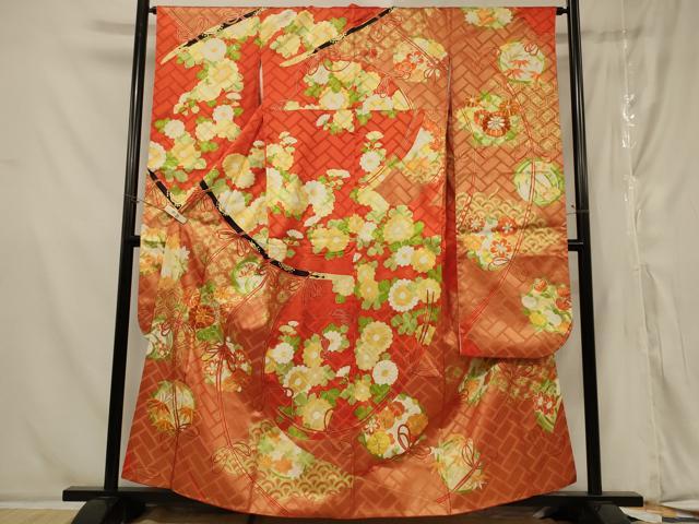 平和屋着物■豪華振袖　駒刺繍　几帳花丸文　金彩　正絹　逸品　CABA2999in