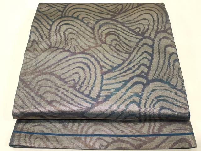 Other - 平和屋着物◎全通柄　本袋帯　立波文　金糸　正絹　逸品　CABA3093in
