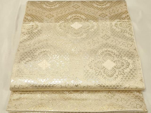 乐天商城 - 平和屋着物◎六通柄　本袋帯　手織錦　亀甲正倉院花文　金糸　正絹　逸品　CABA3101in