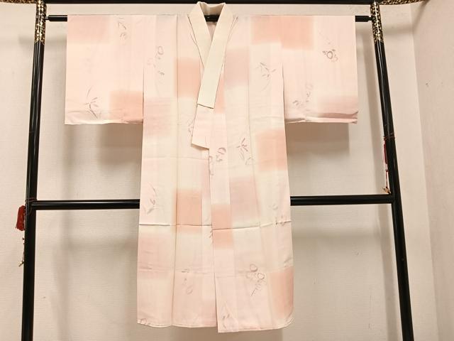 平和屋着物■長襦袢　無双仕立て　草花　暈し染め　正絹　逸品　未使用　AABF3879ph...