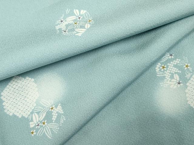 Kimono - 平和屋着物●上質な小紋　ほたる暈し　雪輪花丸文　やまと誂製　正絹　逸品　未使用　AABF4314cs