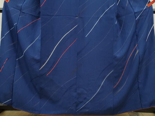 平和屋着物■訪問着　刺繍　斜線文　金彩　正絹　逸品　CABD9696ze