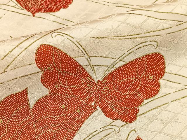 平和屋着物■上質な小紋　舞蝶文　金彩　正絹　逸品　CABH3466ua
