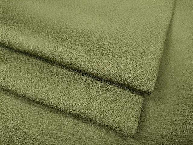 平和屋着物●上質な色無地　霞文　青丹色　正絹　逸品　CABB6079ut