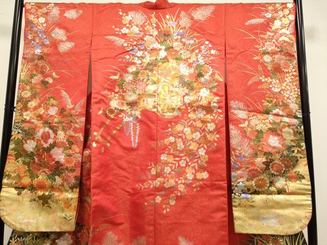 平和屋の平和屋本店●色打掛　お引きずり　和装　婚礼　結婚式　花嫁　神社挙式　花車文　金銀彩　金通し地　逸品　DABG3548du｜アングル3