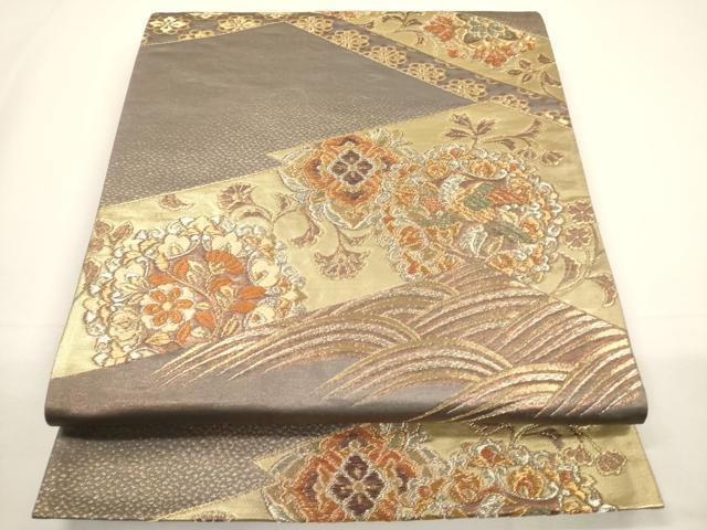 ■■■　サイズ　■■■ 長さ 432cm 幅 31cm程 ■■■　商品詳細　■■■ 【正絹・芯なし】 状態は接写画像のように 柄止まりに薄い汚れがございますが その他特に目立ったシミ汚れなどもなく大変良い状態です。 着用時には見えない部分に...