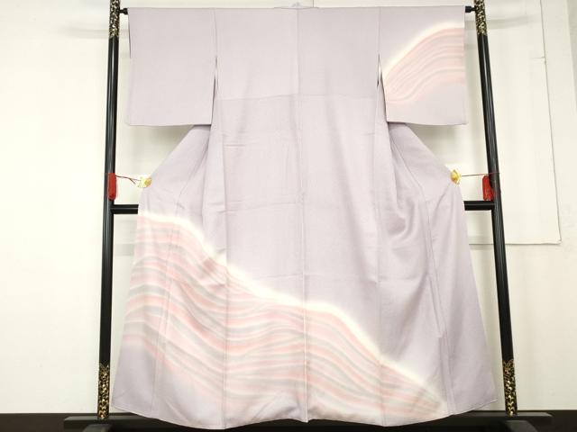 平和屋着物●訪問着　霞文　暈し染め　正絹　逸品　AABE5332cs