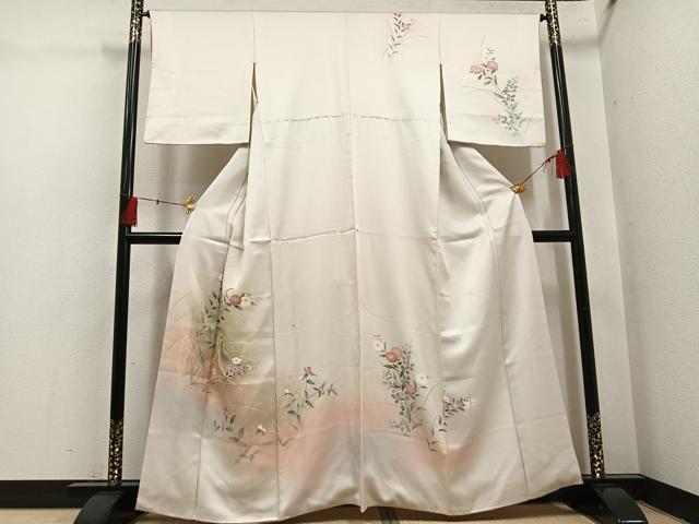 Rakuten - 平和屋着物●訪問着　友禅　花鳥文　暈し染め　金彩　正絹　逸品　AABH5273ph