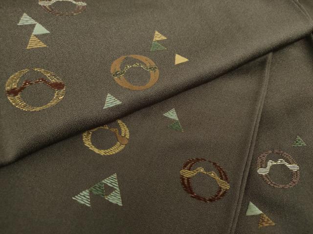 平和屋着物●訪問着　竹屋町刺繍　総刺繍　鳥丸文　鱗文　金銀糸　正絹　逸品　DABA1580ps