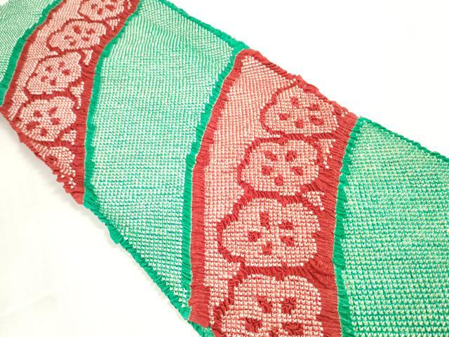 平和屋着物●和装小物　帯締め・帯揚げセット　振袖用　総絞り　花並べ　丸組　金糸　逸品　未使用　DABA7130zzz 3