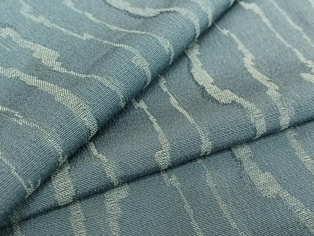 Kimono - 平和屋着物▽上質な小紋　単衣　変わり縞　正絹　逸品　AABE1184jh