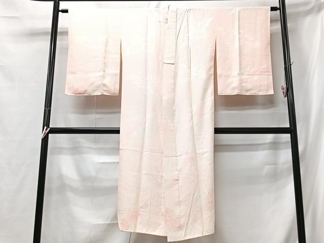 平和屋着物■長襦袢 袷 流水飛鶴地紋 暈し染め 正絹 逸品 CABB2900xe