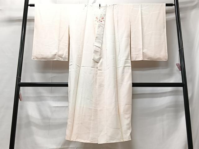 平和屋着物■長襦袢 袷 芝地紋 暈し染め 半衿刺繍 正絹 逸品 CABB2906xe