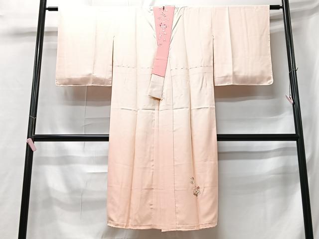 平和屋着物■長襦袢 袷 総刺繍 花丸文 半衿刺繍 正絹 逸品 CABB2908xe