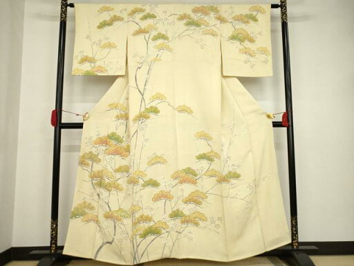 平和屋着物●訪問着 友禅 駒刺繍 松 金彩 正絹 逸品 AAAT0880ck 平和屋着物●訪問着 友禅 駒刺繍 松 金彩 正絹 逸品 AAAT0880ck