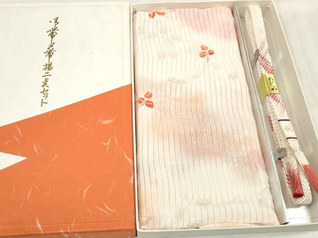 Other - 平和屋着物＊夏物　和装小物　帯締め・帯揚げセット　縦絽　絞り　萩　逸品　未使用　DAAV8512zzz