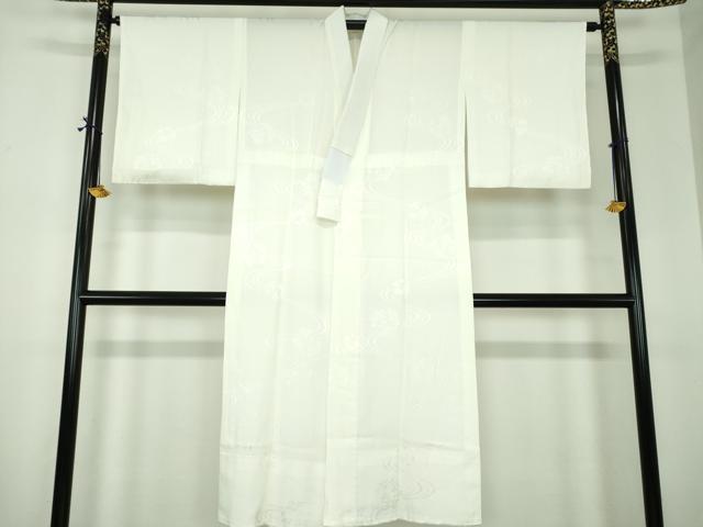 平和屋着物●上質な長襦袢　無双仕立て　流水花丸地紋　生成色　正絹　逸品　DABF7268ps