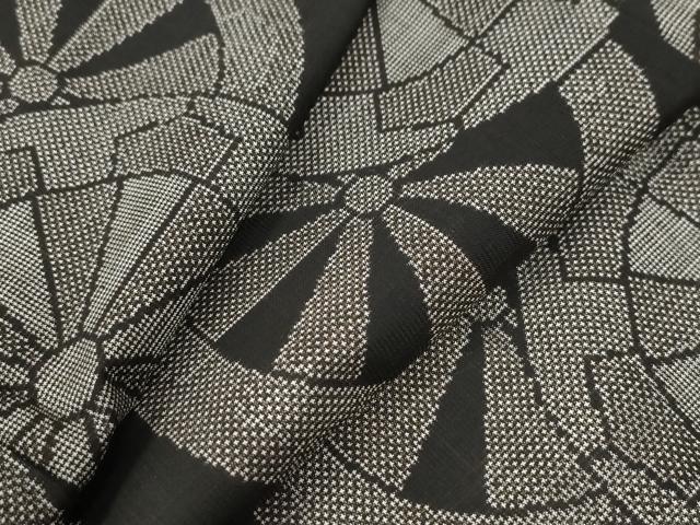 平和屋着物●本場大島紬　7マルキ　地空き　源氏車　正絹　逸品　CABA6392yc