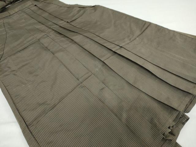 平和屋着物●男性　馬乗り袴　縞　正絹　逸品　DAAZ7950ud