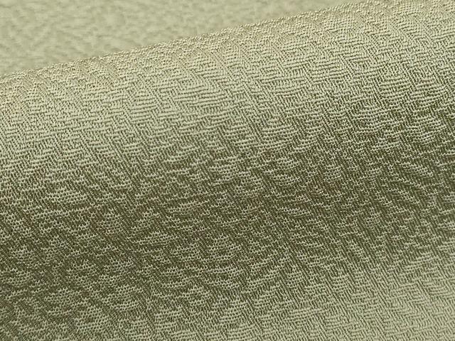 平和屋着物■上質な色無地 舞花地紋 山葵色 正絹 逸品 DABE2554cd
