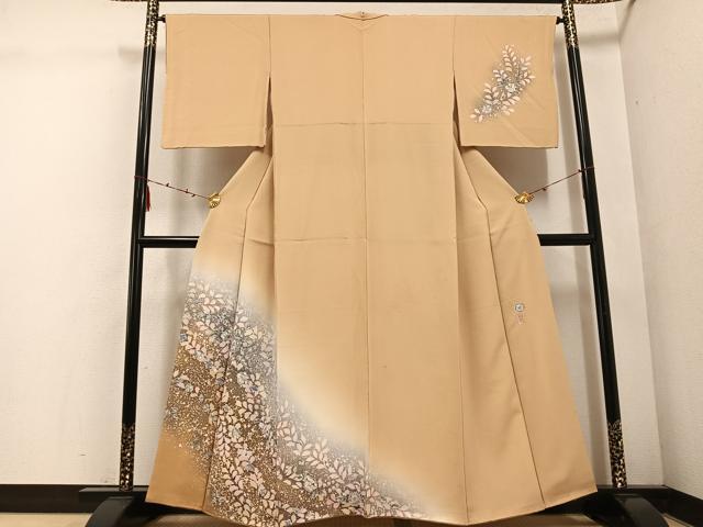 平和屋着物●越後十日町の一流染匠 桐屋・翠山工房 訪問着 辻が花 暈し染め やまと誂製 正絹 逸品 AABE7329ph