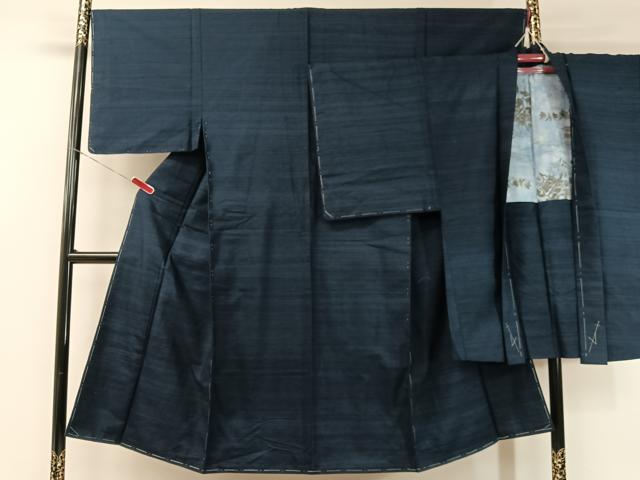 平和屋着物●男性　紬　アンサンブル　霞文　正絹　逸品　未使用　CABB4957vp