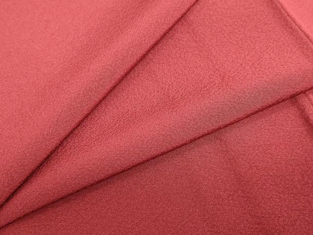 平和屋着物●上質な色無地　茜色　正絹　逸品　未使用　DAAZ7900ud