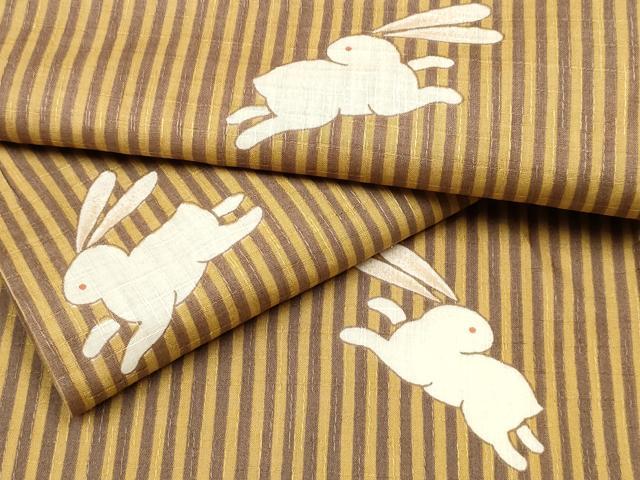 平和屋着物∴夏物　浴衣　跳兎　間道　綿　逸品　CABB6444ng