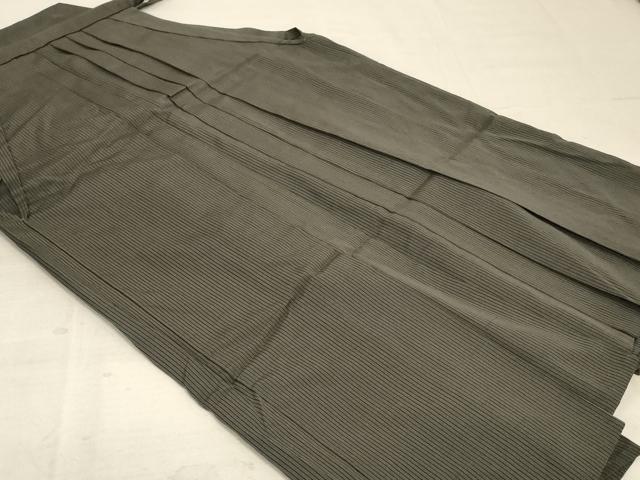 平和屋着物＊夏物　男性　行灯袴　縞　正絹　逸品　AABE4392jd