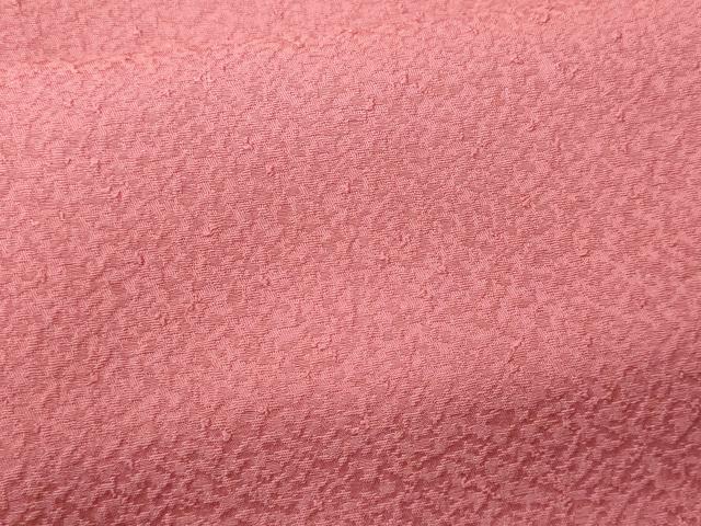 平和屋着物■上質な色無地 霞地紋 紅梅色 正絹 逸品 CABA7857fb