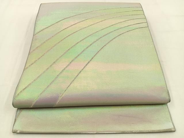 平和屋着物◎六通柄袋帯　虹　正絹　逸品　BAAV2956hj