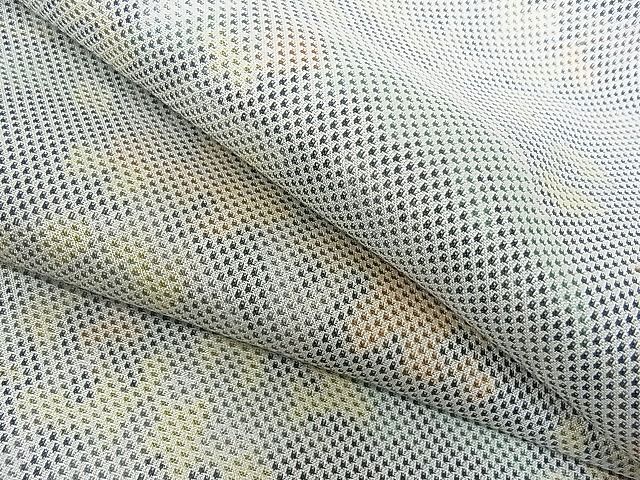 平和屋着物■上質なお召 遠山草木文 逸品 hy6700